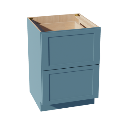 TG - DB24 - 2: Soft Green Shaker 24" 2 Drawers Base Cabinet - NextCabinets