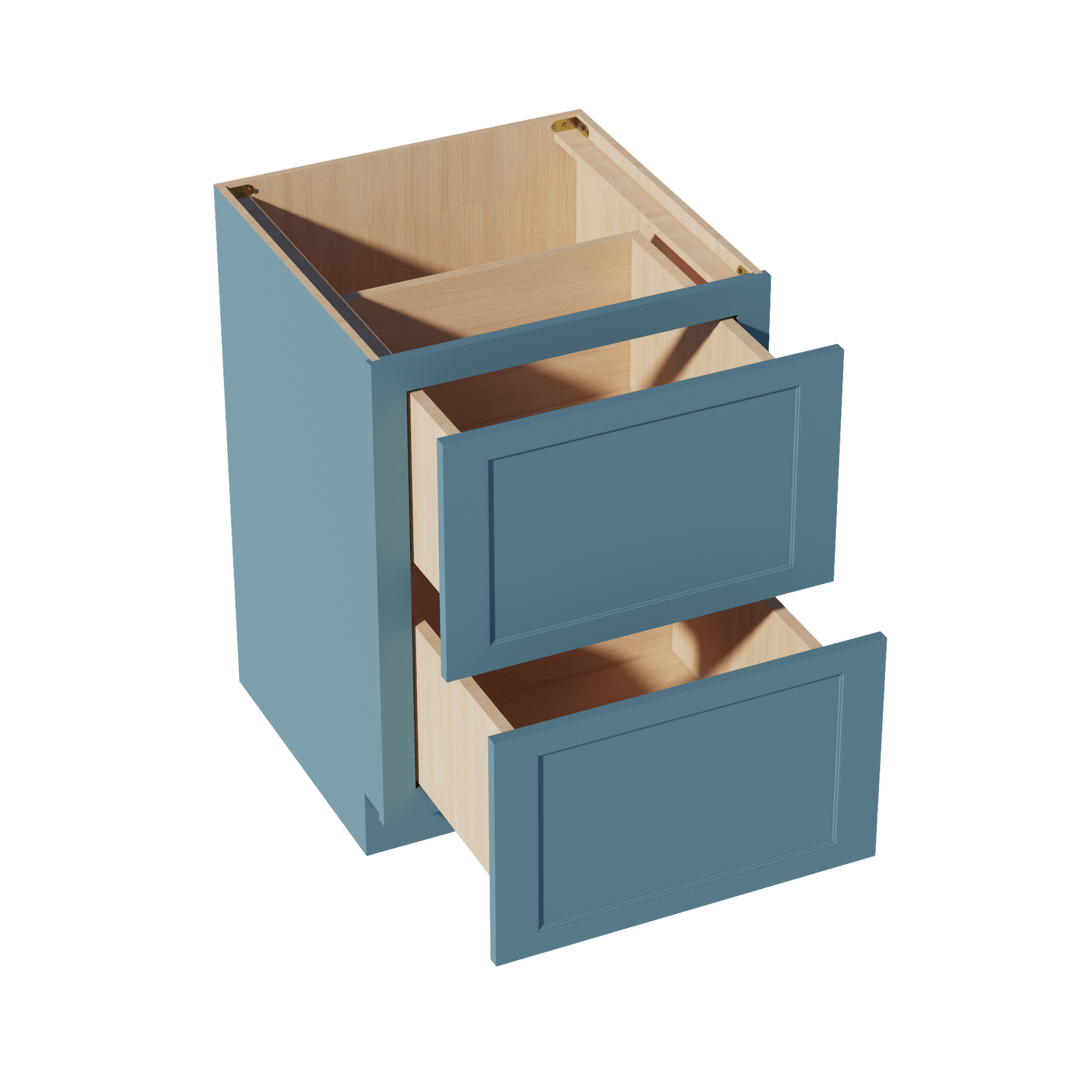 TG - DB24 - 2: Soft Green Shaker 24" 2 Drawers Base Cabinet - NextCabinets