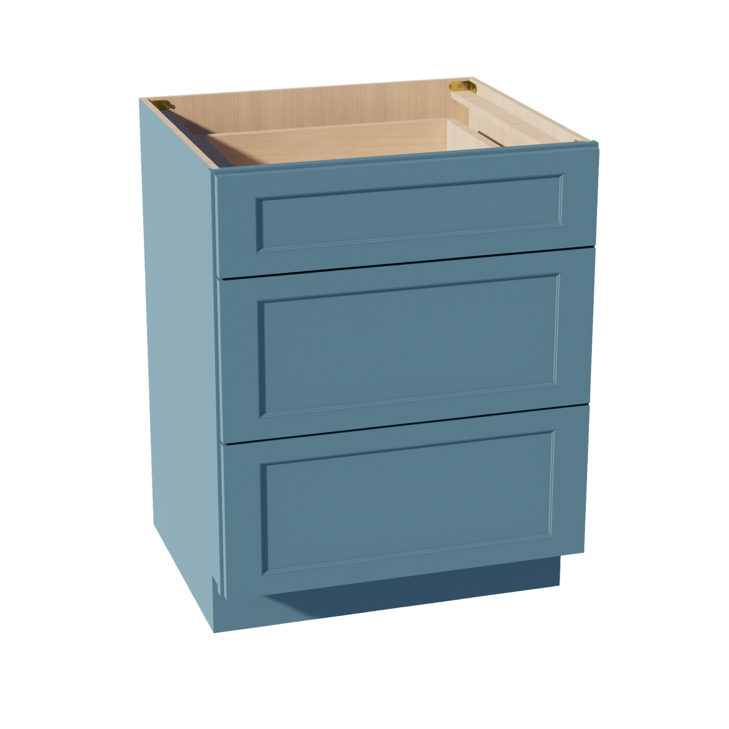 TG - DB27: Soft Green Shaker 27" 3 Drawers Base Cabinet - NextCabinets