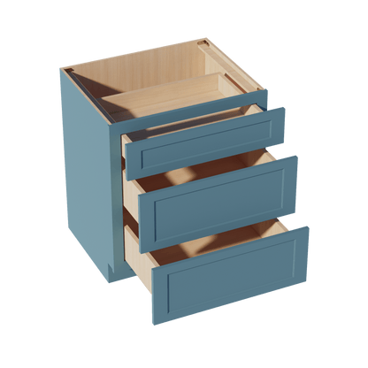 TG - DB30: Soft Green Shaker 30" 3 Drawers Base Cabinet - NextCabinets