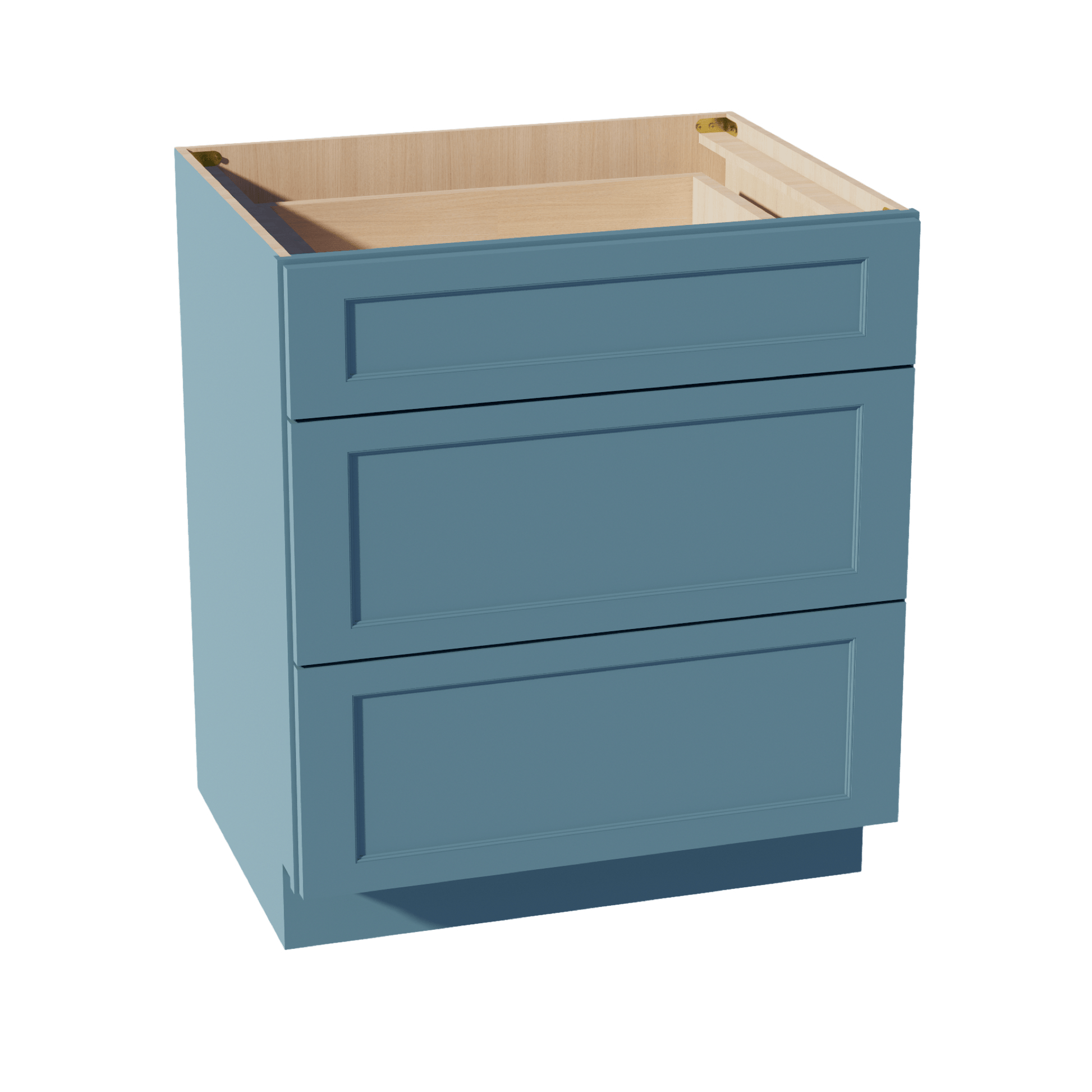 TG - DB30: Soft Green Shaker 30" 3 Drawers Base Cabinet - NextCabinets