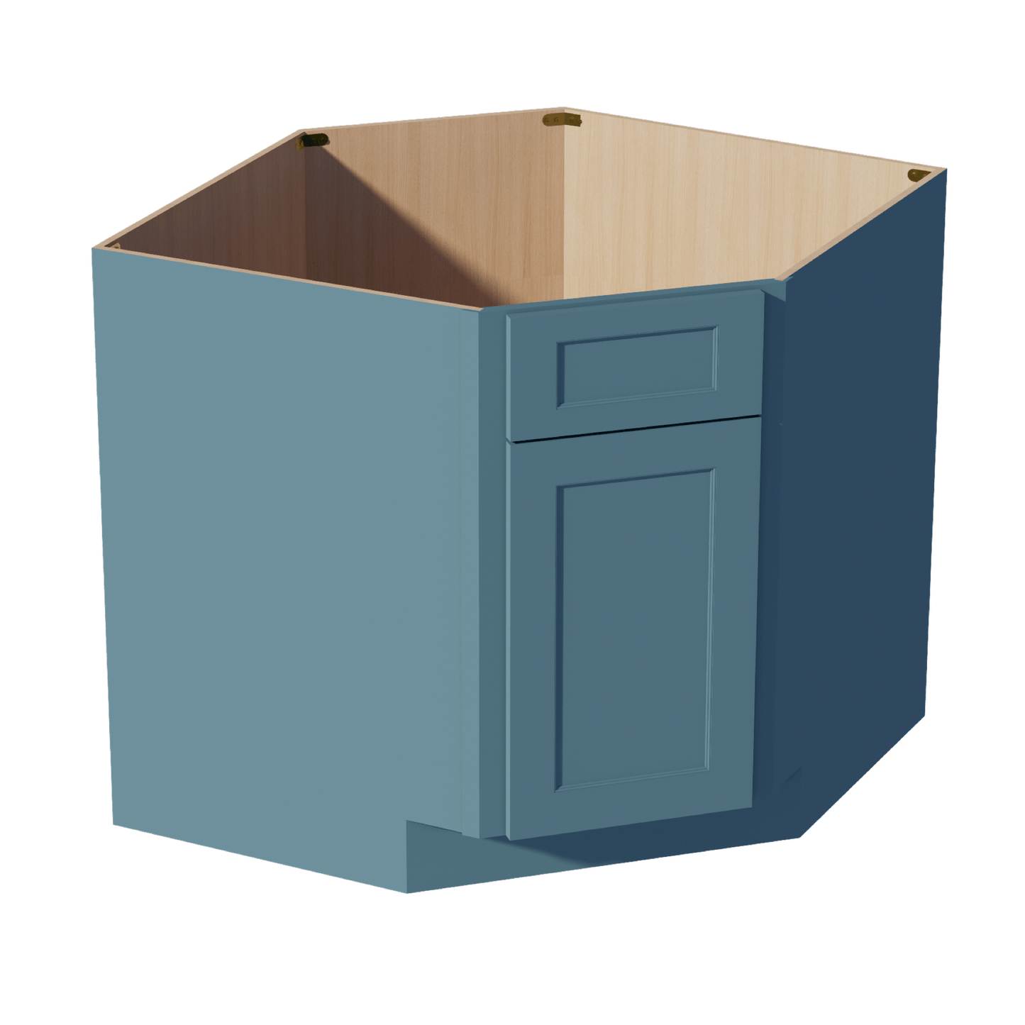 TG - DSB36: Soft Green Shaker 39" 1 Door 1 False Drawer Corner Sink Base Cabinets - NextCabinets