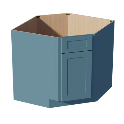 TG - DSB36: Soft Green Shaker 39" 1 Door 1 False Drawer Corner Sink Base Cabinets - NextCabinets