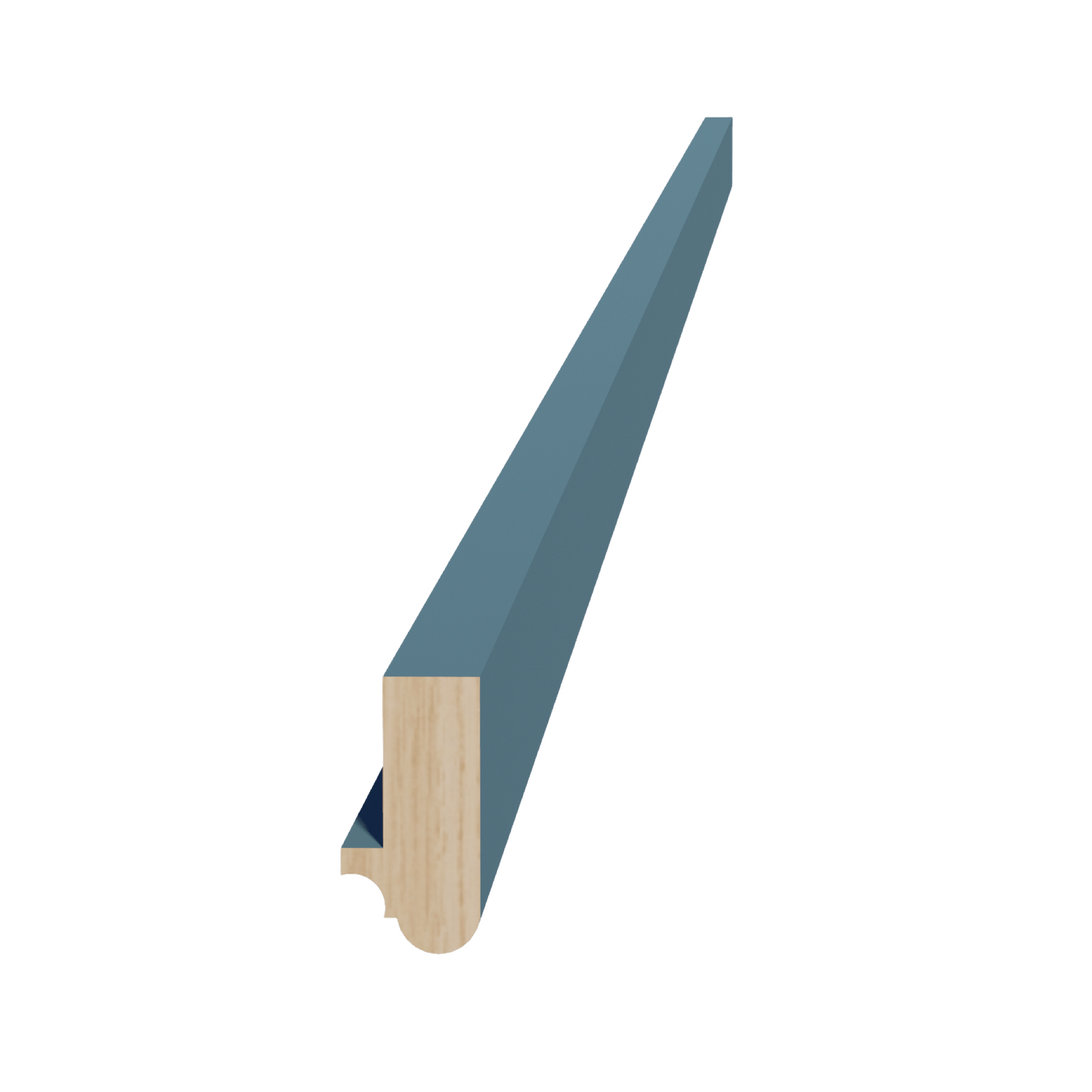 TG - LRM: Soft Green Shaker 96"W x 1 - 1/2"H x 3/4"D Light Rail Molding - NextCabinets