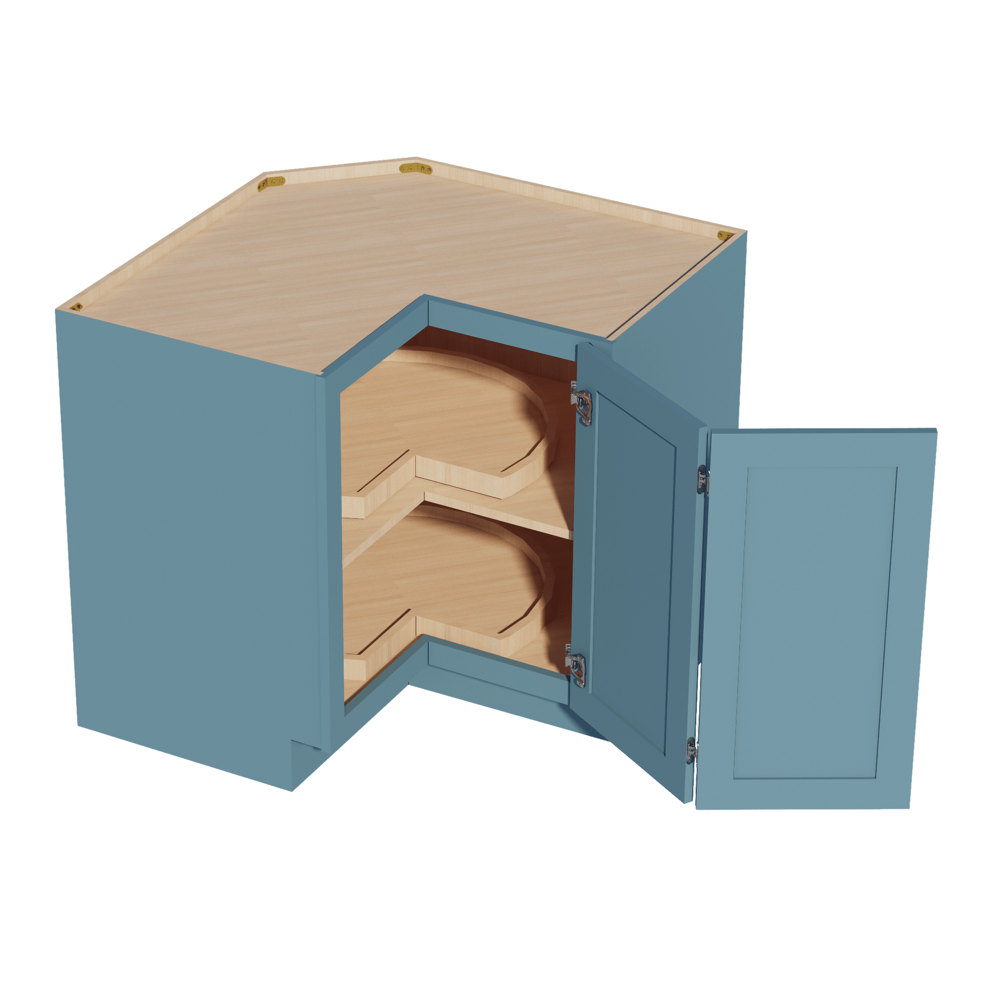 TG - LSB33: Soft Green Shaker 33" 2 Doors Lazy Susan Corner Base Cabinet - NextCabinets