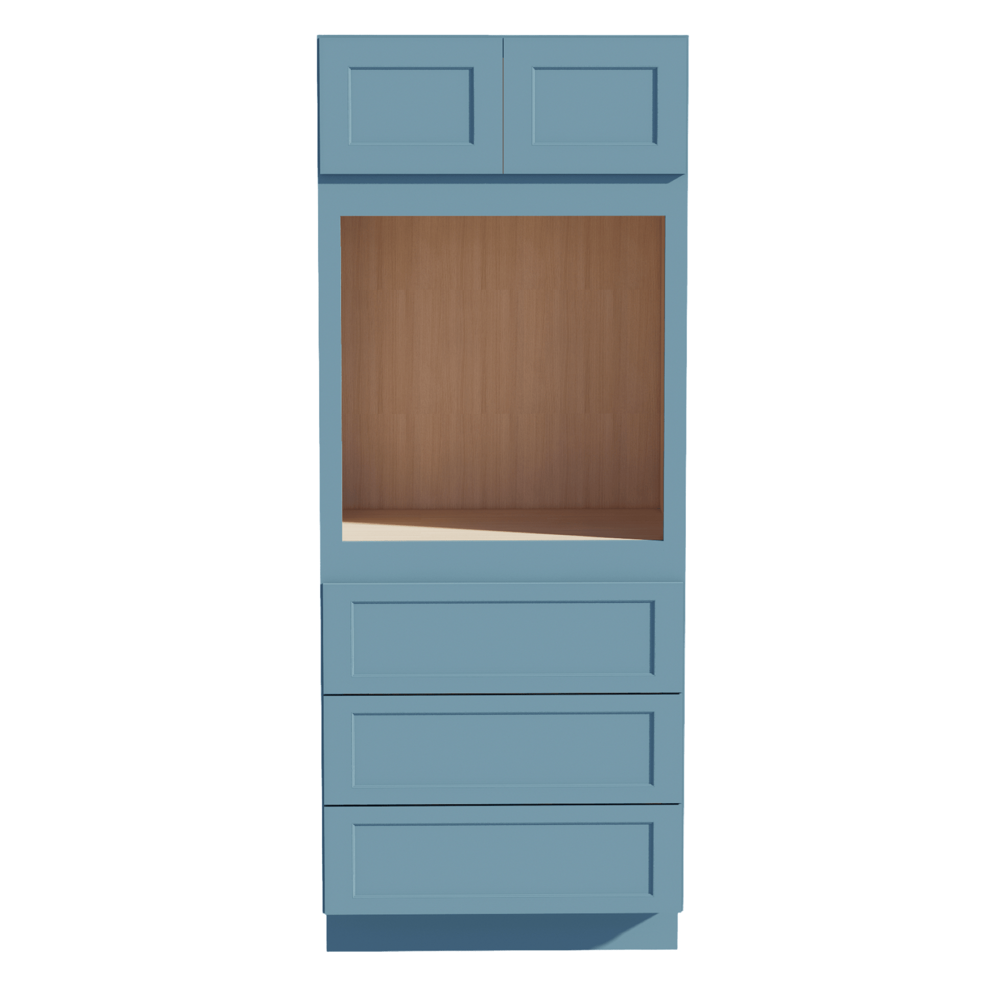 TG - OC3384: Soft Green Shaker 33"W x 84"H x 24"D 2 Doors & 3 Drawers Tall Oven Shelf Cabinets - NextCabinets