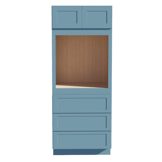 TG - OC3384: Soft Green Shaker 33"W x 84"H x 24"D 2 Doors & 3 Drawers Tall Oven Shelf Cabinets - NextCabinets