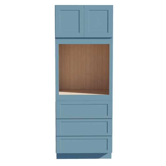 TG - OC3390: Soft Green Shaker 33"W x 90"H x 24"D 2 Doors & 3 Drawers Tall Oven Shelf Cabinets - NextCabinets