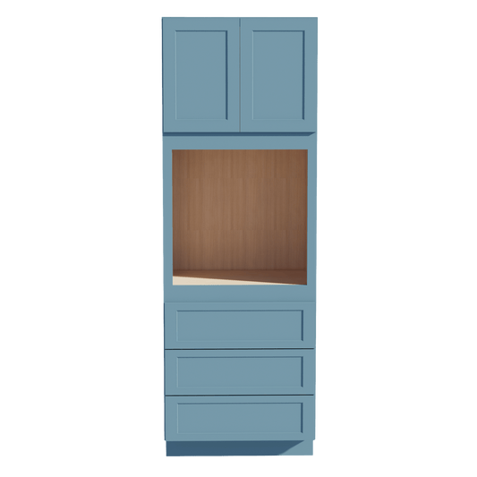 TG - OC3396: Soft Green Shaker 33"W x 96"H x 24"D 2 Doors & 3 Drawers Tall Oven Shelf Cabinets - NextCabinets