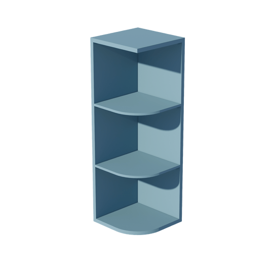 TG - OE1236: Soft Green Shaker 12"W x 36"H 4 Shelves Wall End Shelf Cabinet - NextCabinets