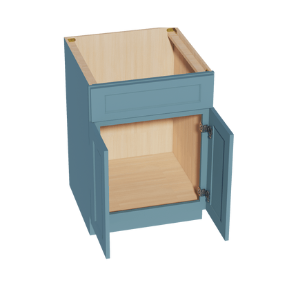 TG - SB24: Soft Green Shaker 24" 2 Doors 1 False Drawer Sink Base Cabinet - NextCabinets