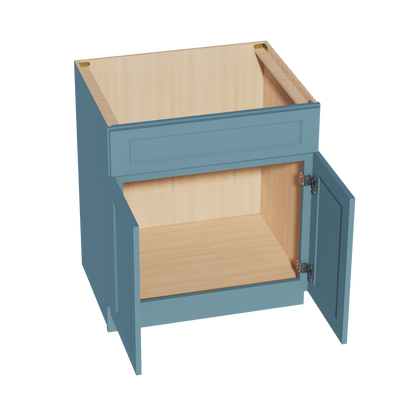 TG - SB30: Soft Green Shaker 30" 2 Doors 1 False Drawer Sink Base Cabinet - NextCabinets