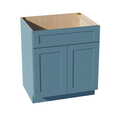 TG - SB30: Soft Green Shaker 30" 2 Doors 1 False Drawer Sink Base Cabinet - NextCabinets