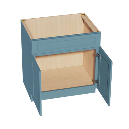 TG - SB33: Soft Green Shaker 33" 2 Doors 1 False Drawer Sink Base Cabinet - NextCabinets