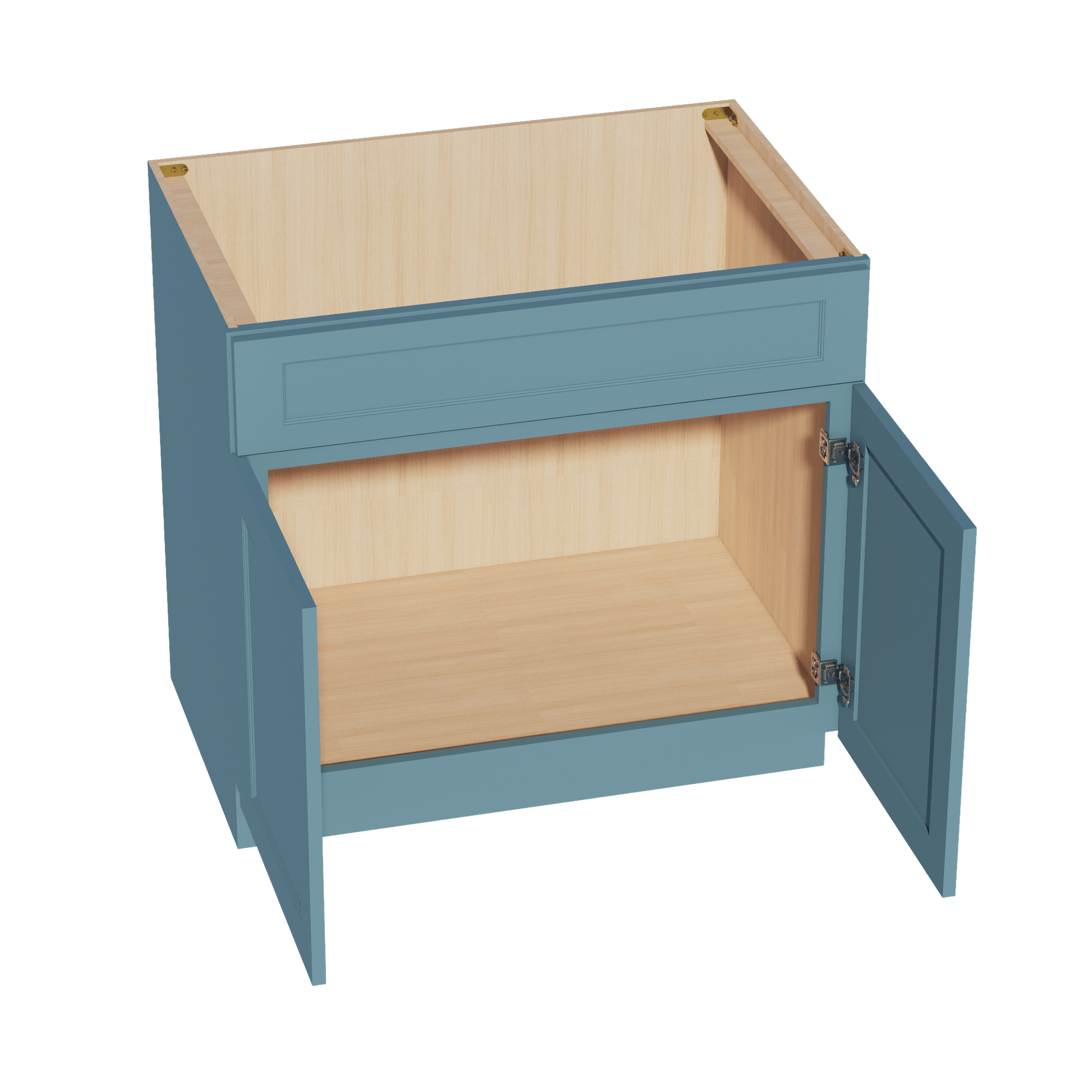 TG - SB36: Soft Green Shaker 36" 2 Doors 1 False Drawer Sink Base Cabinet - NextCabinets