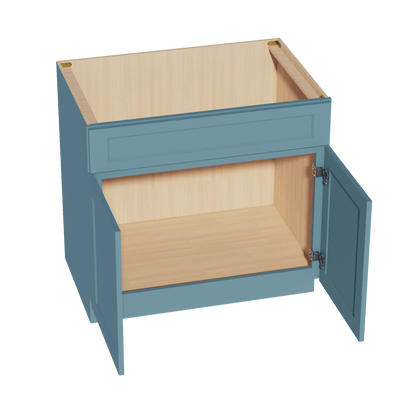 TG - SB36: Soft Green Shaker 36" 2 Doors 1 False Drawer Sink Base Cabinet - NextCabinets