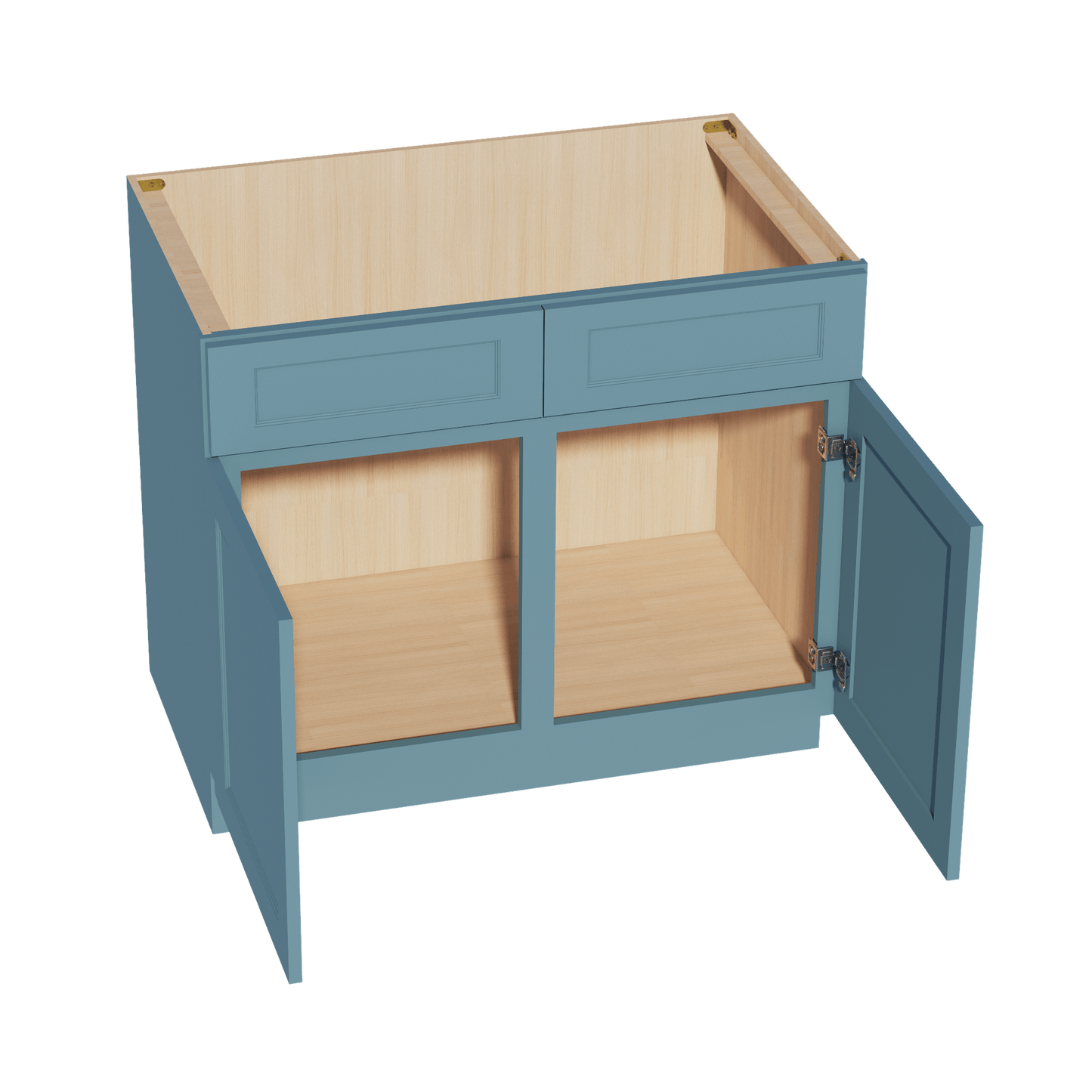 TG - SB39: Soft Green Shaker 39" 2 Doors 2 False Drawers Sink Base Cabinet - NextCabinets