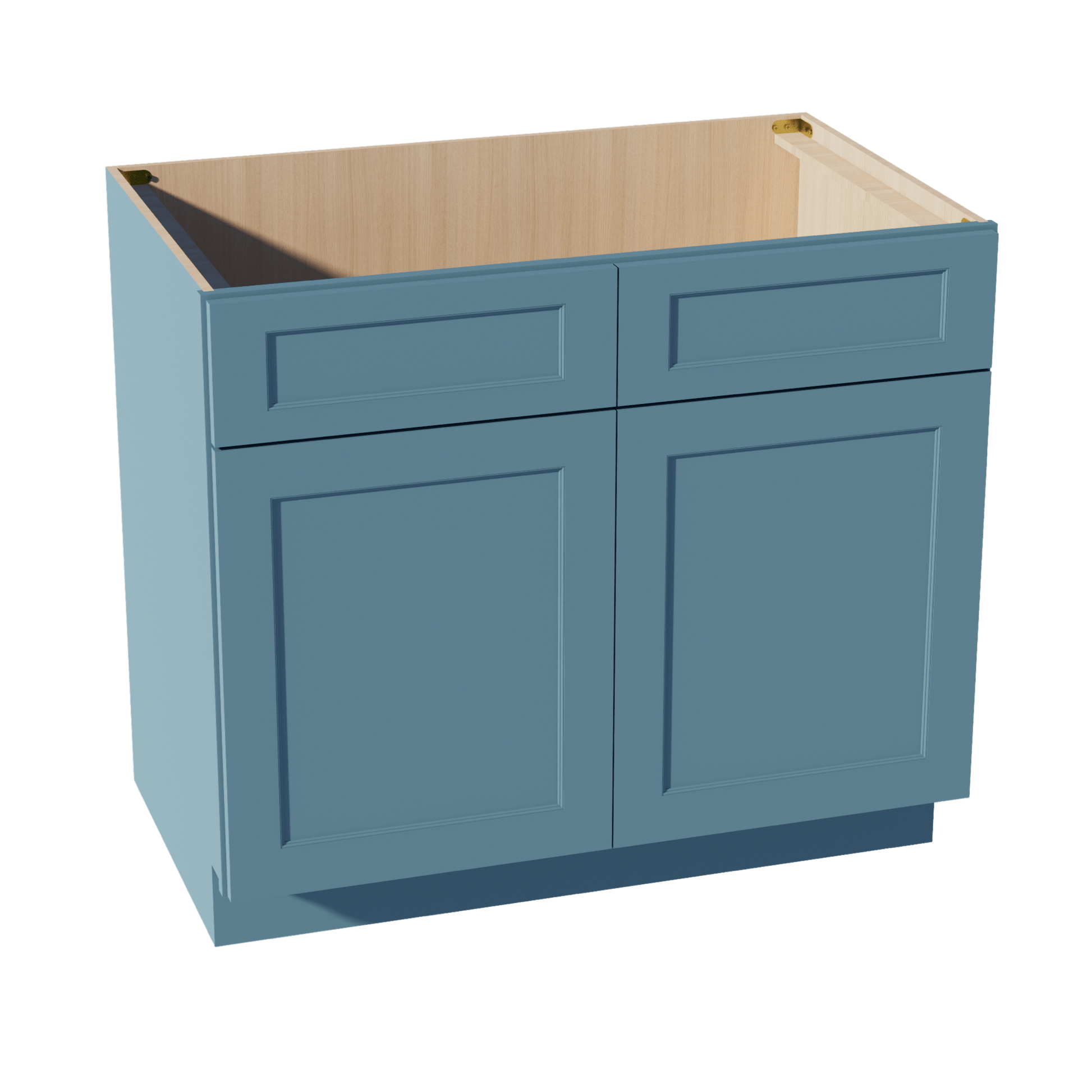 TG - SB39: Soft Green Shaker 39" 2 Doors 2 False Drawers Sink Base Cabinet - NextCabinets