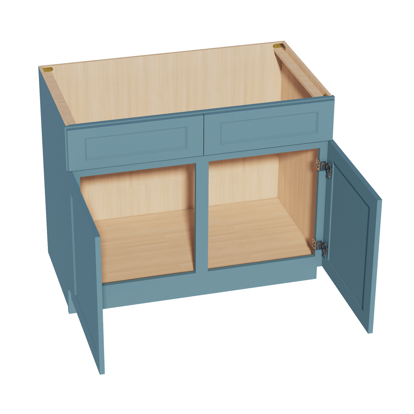 TG - SB42: Soft Green Shaker 42" 2 Doors 2 False Drawers Sink Base Cabinet - NextCabinets