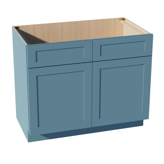 TG - SB42: Soft Green Shaker 42" 2 Doors 2 False Drawers Sink Base Cabinet - NextCabinets