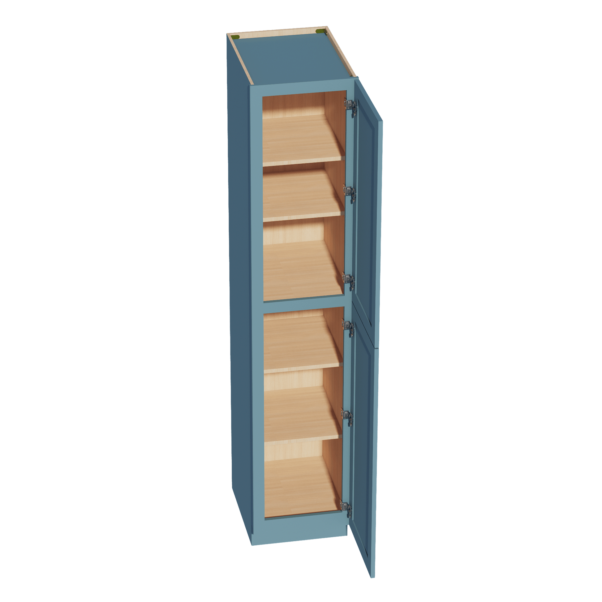 TG - TP1890: Soft Green Shaker 18"W x 90"H x 24"D 2 Doors & 5 Shelves Tall Shelf Pantry Cabinets - NextCabinets