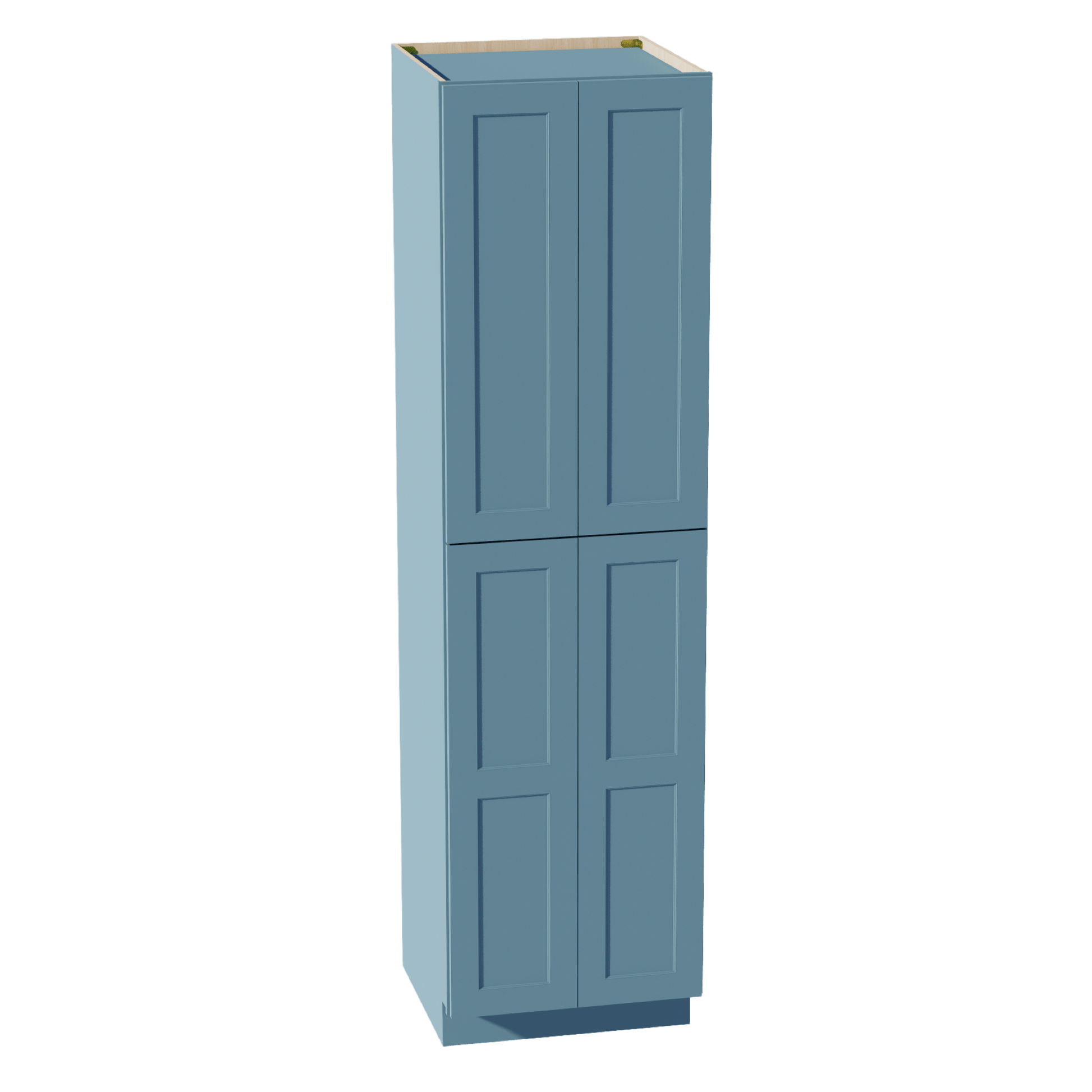 TG - TP2490: Soft Green Shaker 24"W x 90"H x 24"D 4 Door & 5 Shelves Tall Shelf Pantry Cabinets - NextCabinets