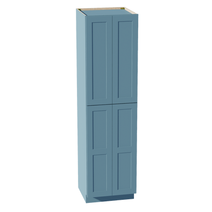 TG - TP2490: Soft Green Shaker 24"W x 90"H x 24"D 4 Door & 5 Shelves Tall Shelf Pantry Cabinets - NextCabinets