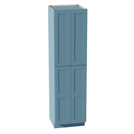TG - TP2490: Soft Green Shaker 24"W x 90"H x 24"D 4 Door & 5 Shelves Tall Shelf Pantry Cabinets - NextCabinets