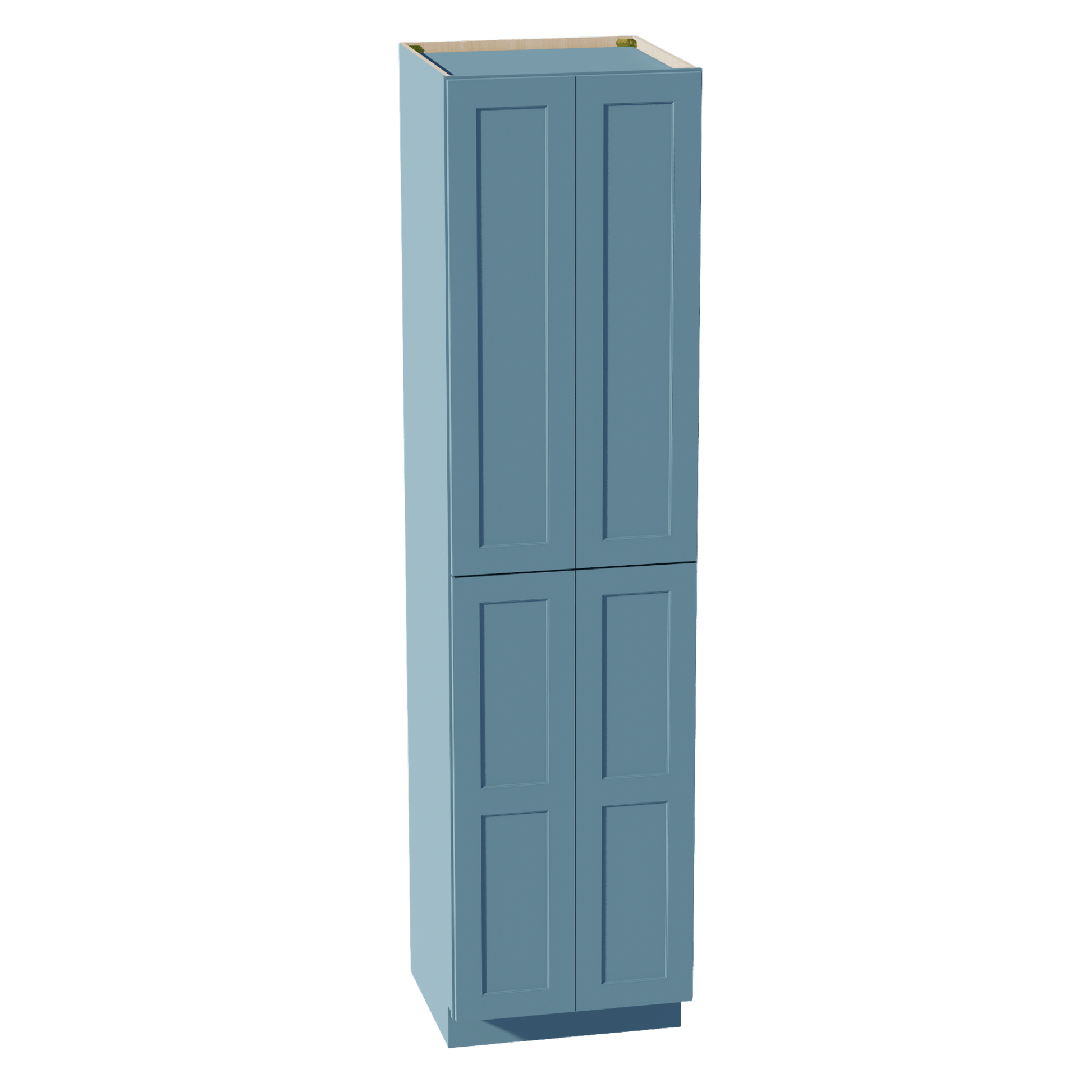 TG - TP2496: Soft Green Shaker 24"W x 96"H x 24"D 4 Door & 6 Shelves Tall Shelf Pantry Cabinets - NextCabinets