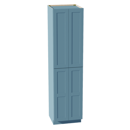 TG - TP2496: Soft Green Shaker 24"W x 96"H x 24"D 4 Door & 6 Shelves Tall Shelf Pantry Cabinets - NextCabinets