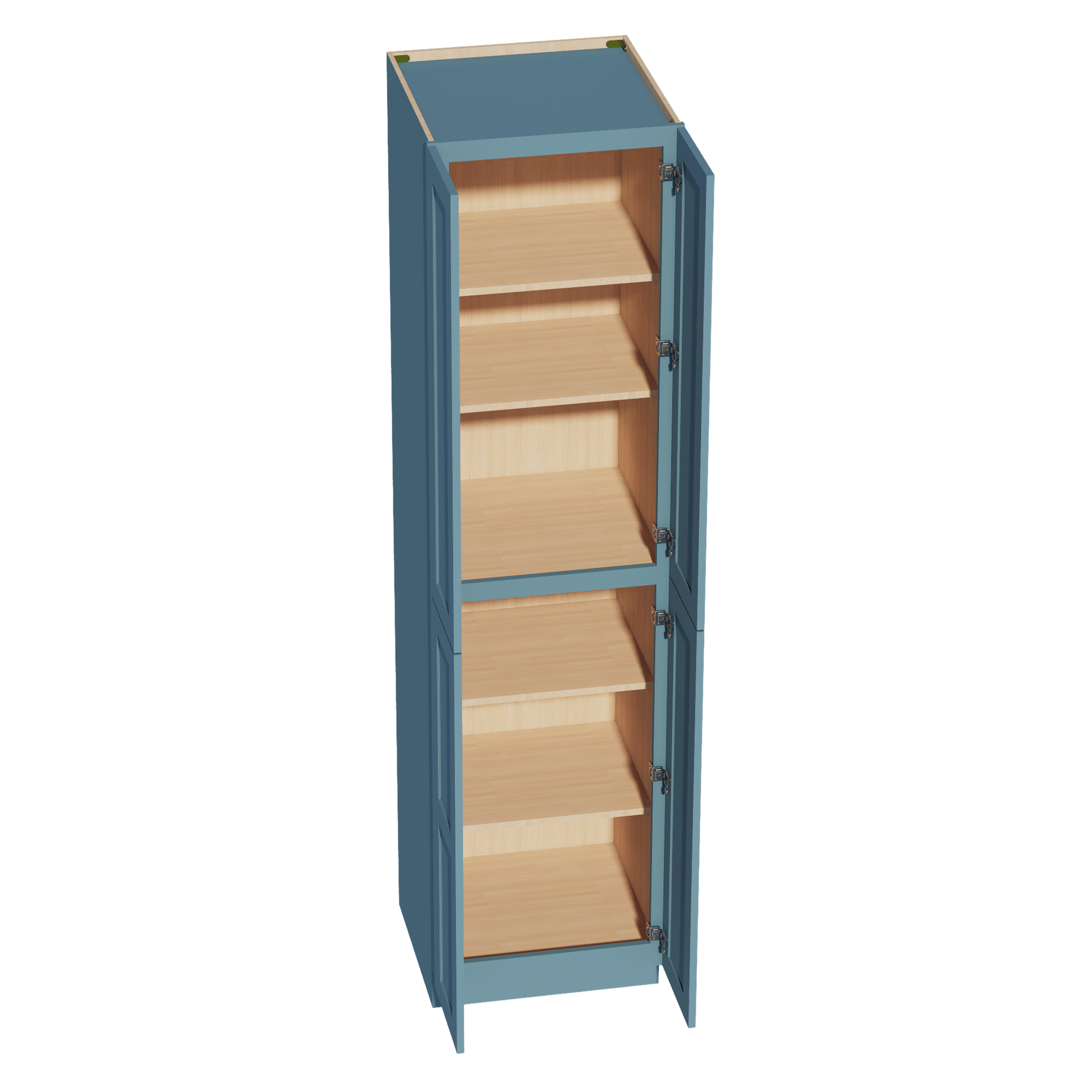 TG - TP2496: Soft Green Shaker 24"W x 96"H x 24"D 4 Door & 6 Shelves Tall Shelf Pantry Cabinets - NextCabinets