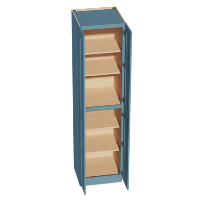 TG - TP2496: Soft Green Shaker 24"W x 96"H x 24"D 4 Door & 6 Shelves Tall Shelf Pantry Cabinets - NextCabinets