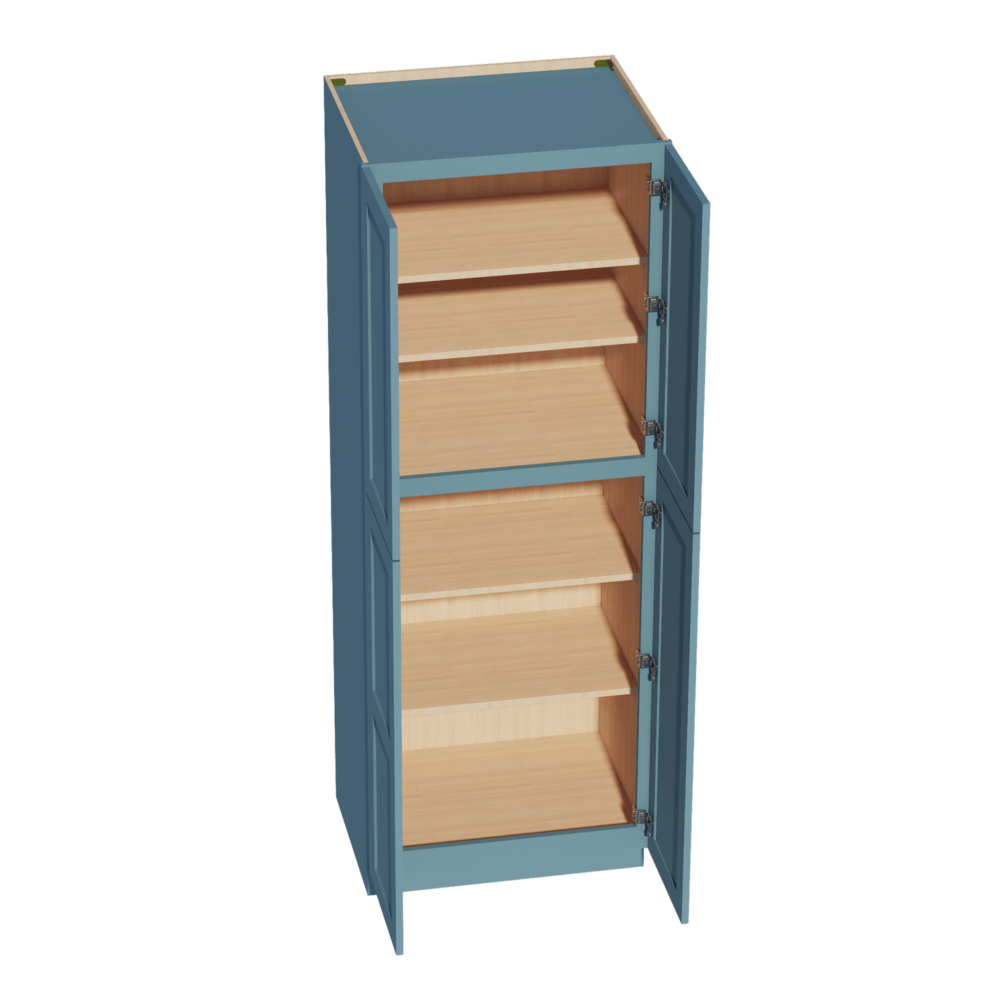 TG - TP3084: Soft Green Shaker 30"W x 84"H x 24"D 4 Door & 5 Shelves Tall Shelf Pantry Cabinets - NextCabinets