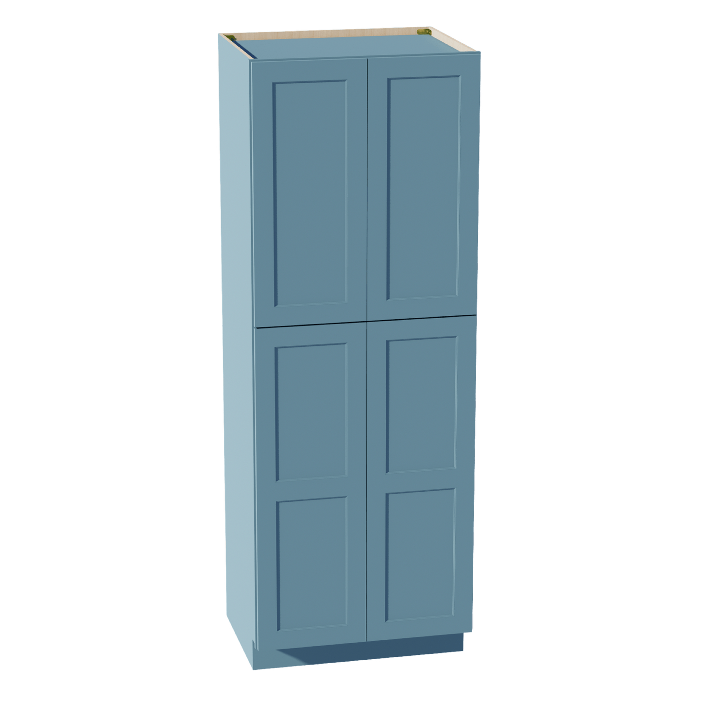 TG - TP3084: Soft Green Shaker 30"W x 84"H x 24"D 4 Door & 5 Shelves Tall Shelf Pantry Cabinets - NextCabinets