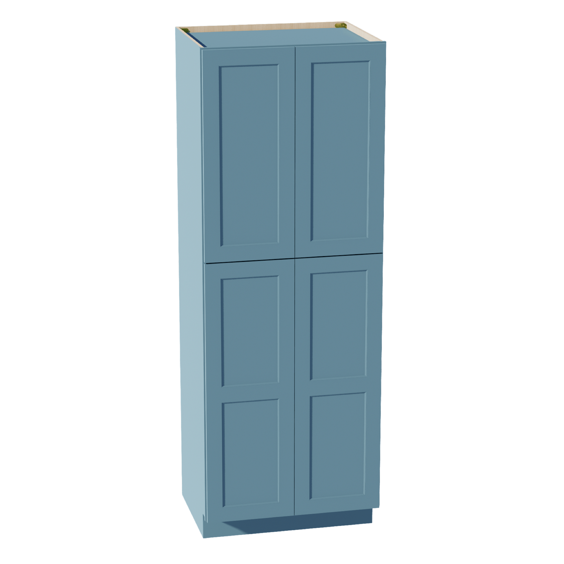 TG - TP3084: Soft Green Shaker 30"W x 84"H x 24"D 4 Door & 5 Shelves Tall Shelf Pantry Cabinets - NextCabinets