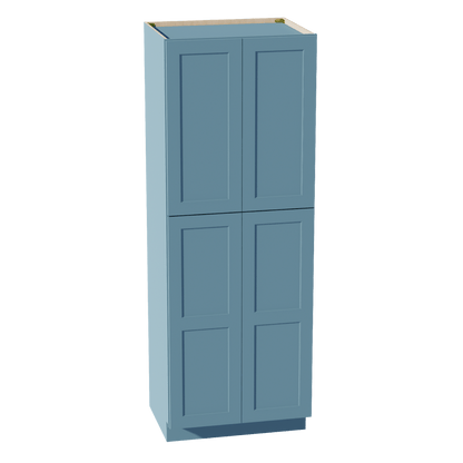 TG - TP3084: Soft Green Shaker 30"W x 84"H x 24"D 4 Door & 5 Shelves Tall Shelf Pantry Cabinets - NextCabinets