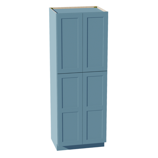 TG - TP3084: Soft Green Shaker 30"W x 84"H x 24"D 4 Door & 5 Shelves Tall Shelf Pantry Cabinets - NextCabinets