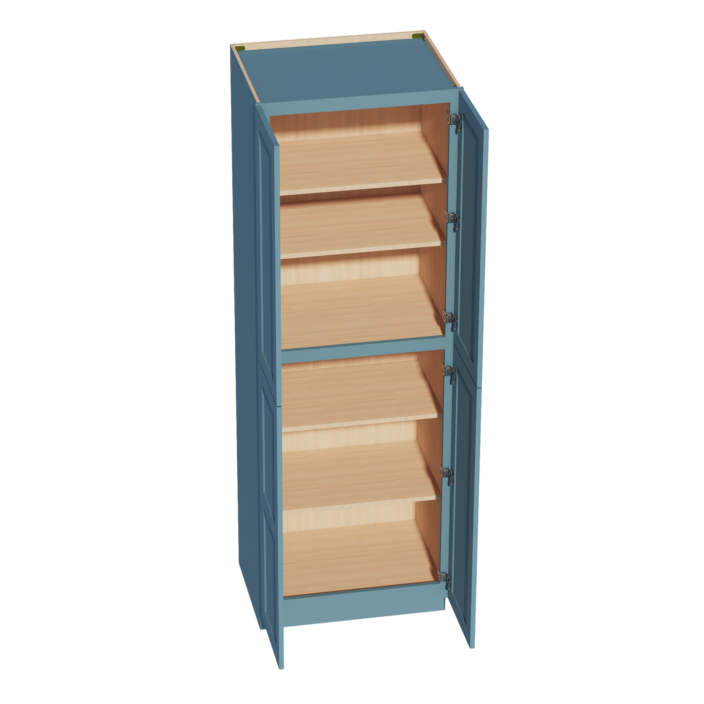 TG - TP3090: Soft Green Shaker 30"W x 90"H x 24"D 4 Door & 5 Shelves Tall Shelf Pantry Cabinets - NextCabinets
