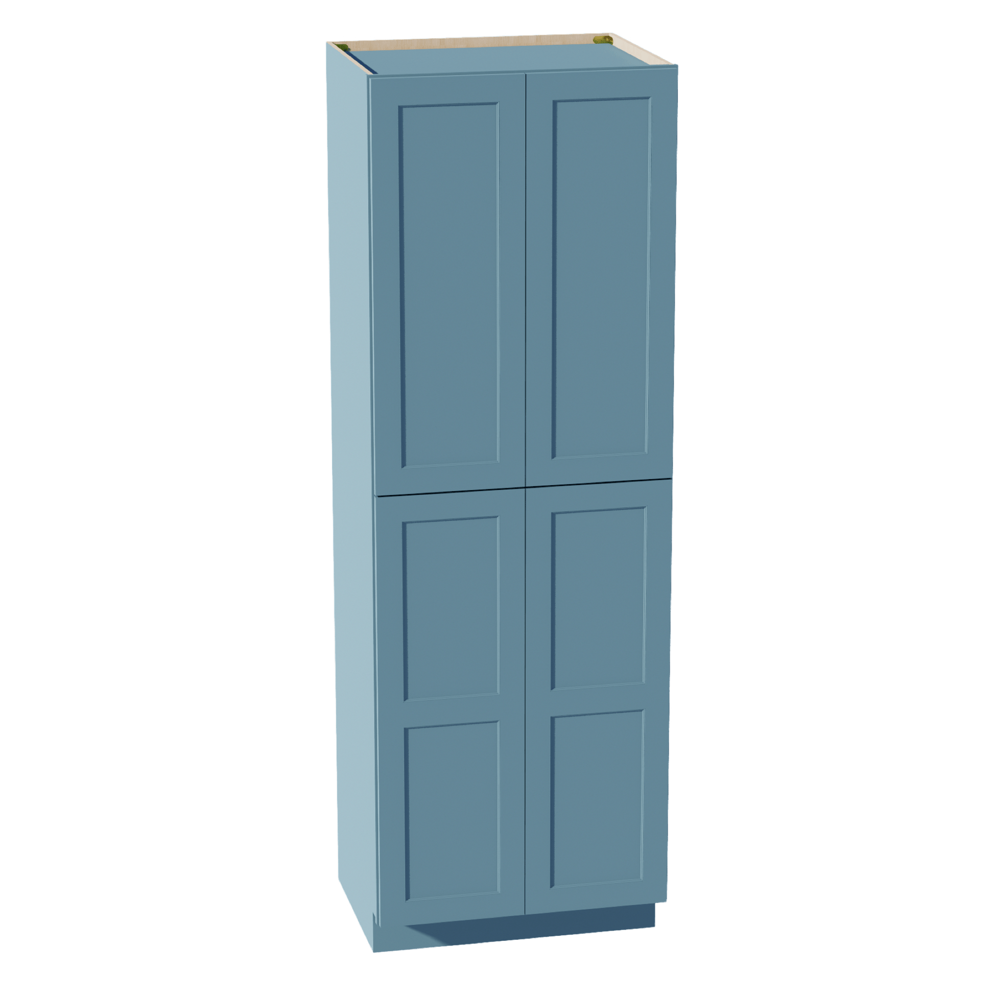 TG - TP3090: Soft Green Shaker 30"W x 90"H x 24"D 4 Door & 5 Shelves Tall Shelf Pantry Cabinets - NextCabinets