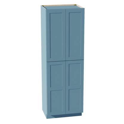 TG - TP3090: Soft Green Shaker 30"W x 90"H x 24"D 4 Door & 5 Shelves Tall Shelf Pantry Cabinets - NextCabinets