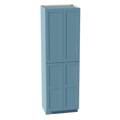 TG - TP3096: Soft Green Shaker 30"W x 96"H x 24"D 2 Doors & 6 Shelves Tall Shelf Pantry Cabinets - NextCabinets