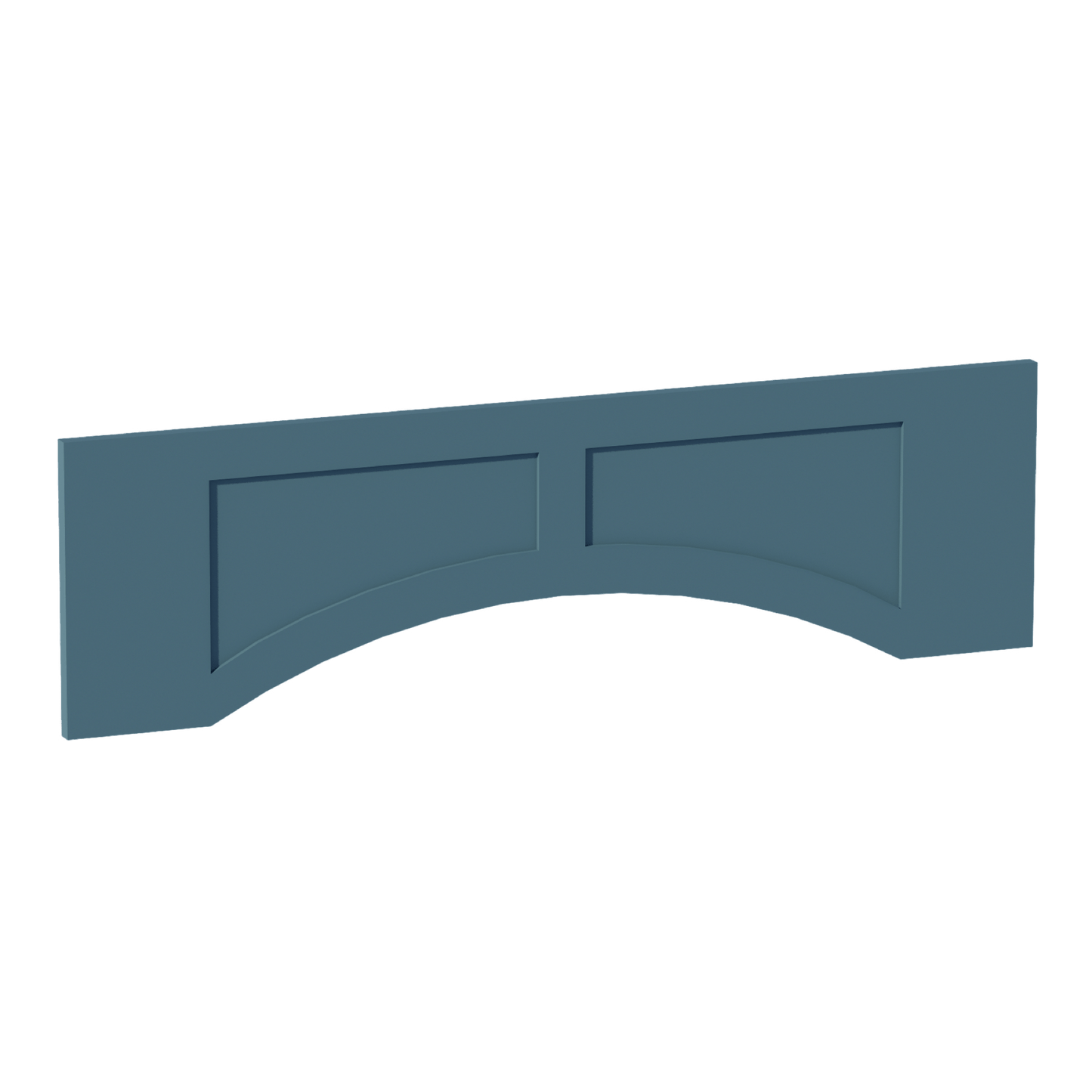 TG - VARP42: Soft Green Shaker 42"W x 12"H x 3/4"D Arched Valance with Raised Panel - NextCabinets