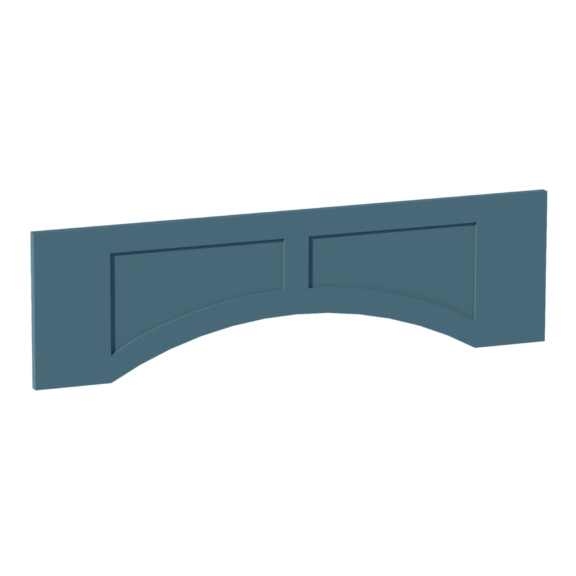 TG - VARP42: Soft Green Shaker 42"W x 12"H x 3/4"D Arched Valance with Raised Panel - NextCabinets
