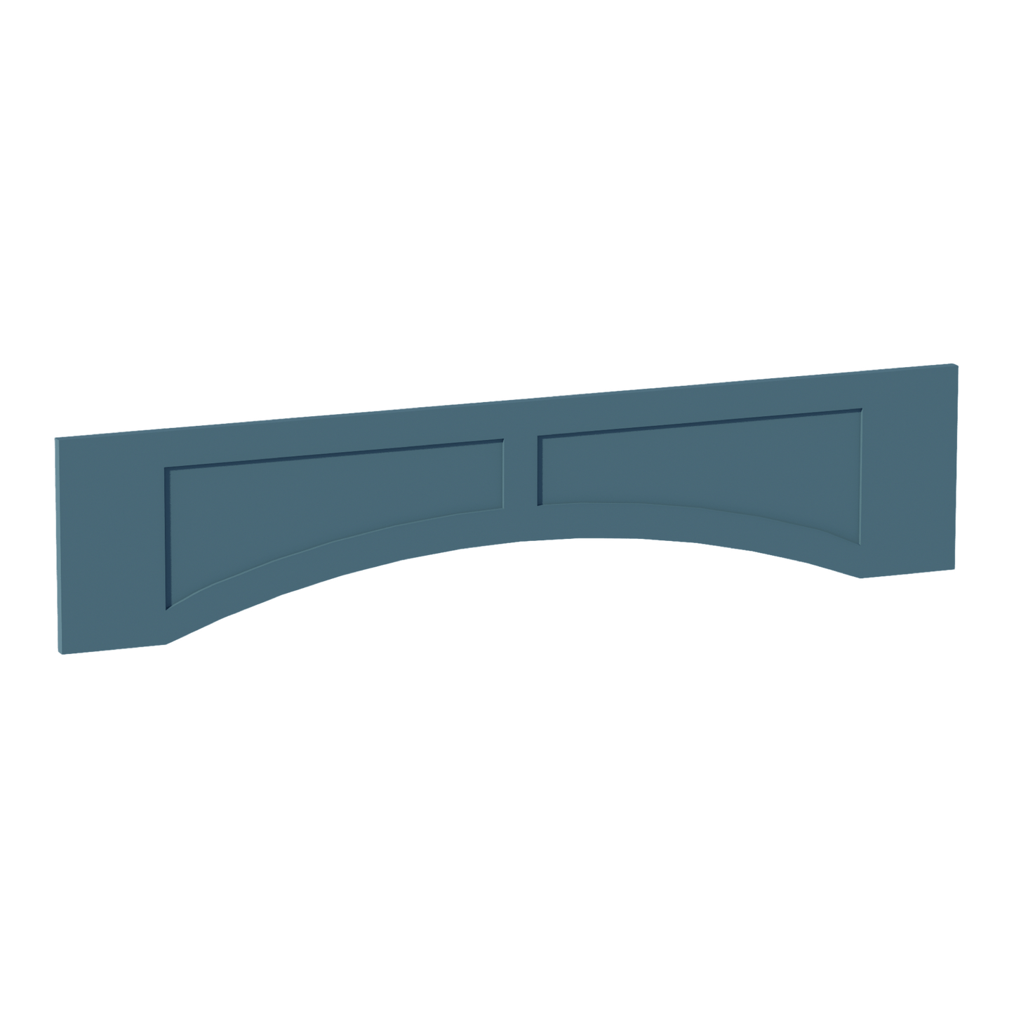 TG - VARP54: Soft Green Shaker 54"W x 12"H x 3/4"D Arched Valance with Raised Panel - NextCabinets