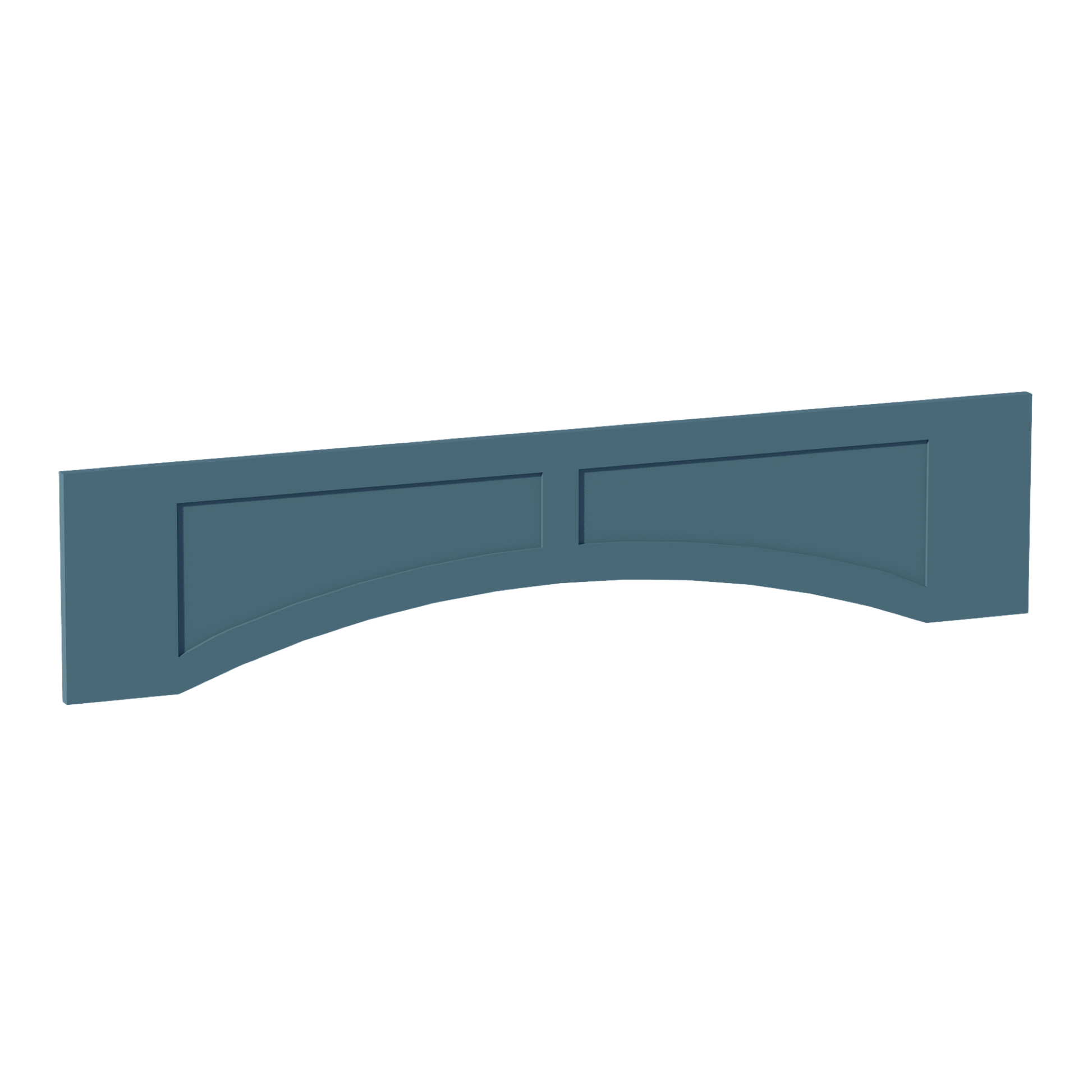 TG - VARP54: Soft Green Shaker 54"W x 12"H x 3/4"D Arched Valance with Raised Panel - NextCabinets