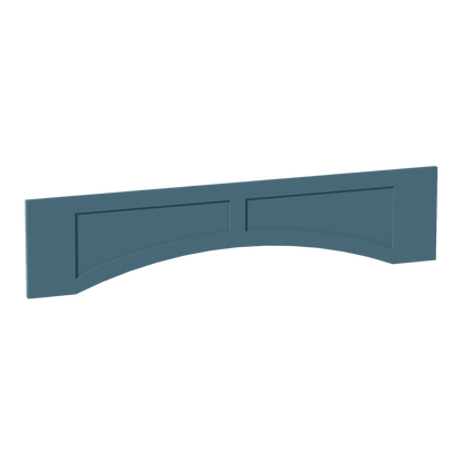 TG - VARP54: Soft Green Shaker 54"W x 12"H x 3/4"D Arched Valance with Raised Panel - NextCabinets