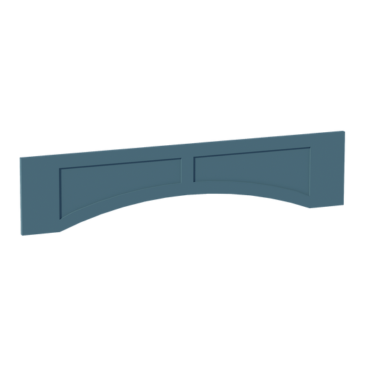 TG - VARP54: Soft Green Shaker 54"W x 12"H x 3/4"D Arched Valance with Raised Panel - NextCabinets