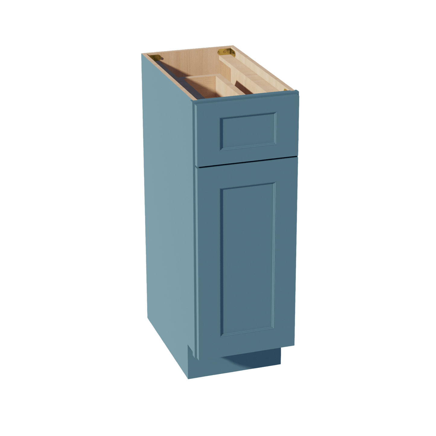 TG - VB1221: Soft Green Shaker 12"W x 34 - 1/2"H x 21"D 1 Door & 1 Drawer Single Door Vanity Base Cabinets - NextCabinets