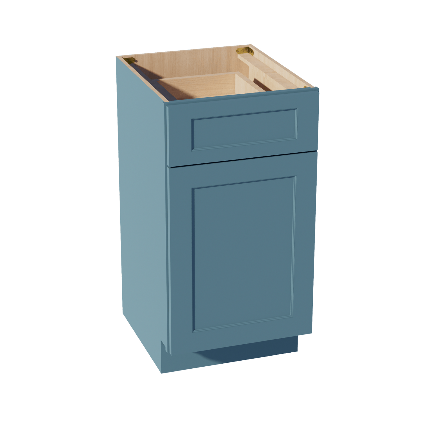 TG - VB1821: Soft Green Shaker 18"W x 34 - 1/2"H x 21"D 1 Door & 1 Drawer Single Door Vanity Base Cabinets - NextCabinets