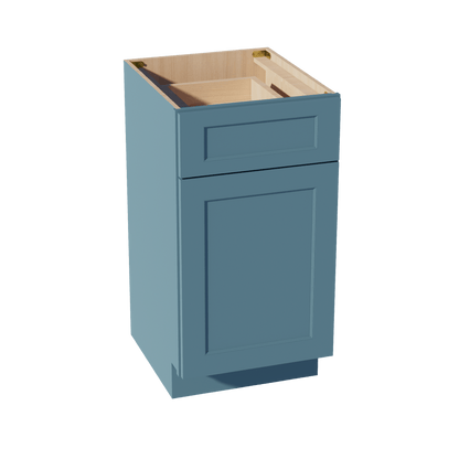 TG - VB1821: Soft Green Shaker 18"W x 34 - 1/2"H x 21"D 1 Door & 1 Drawer Single Door Vanity Base Cabinets - NextCabinets